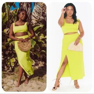 Show Me Your Mumu Cecilia Midi Skirt - Citrine - Size Medium - New With Tags